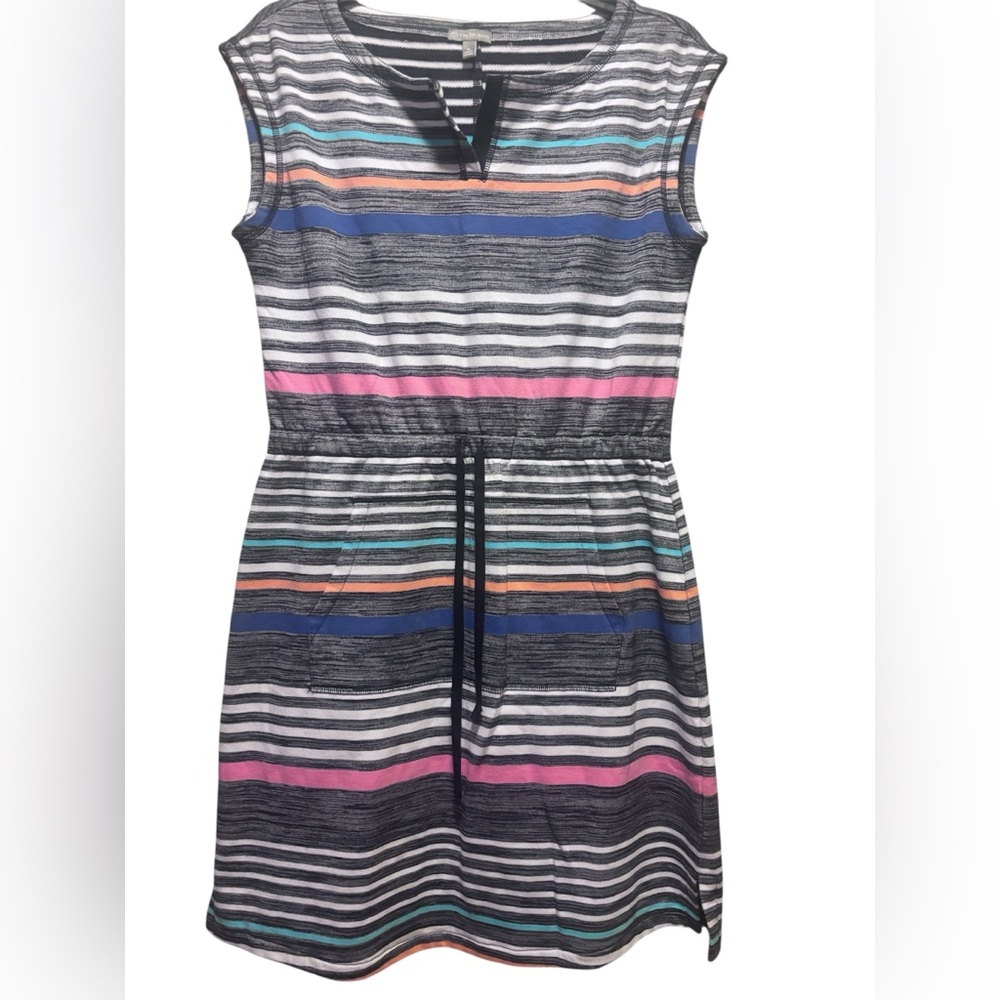 T for Talbots Sleeveless Striped Dress Size Small Petite